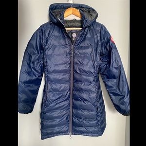 Canada Goose Navy Blue Hooded Puffer Jacket